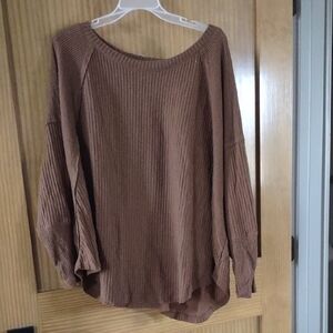 Maurices Chocolate Textured Knit Top